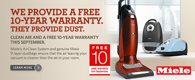 Miele Vacuum 10 Year Warranty
