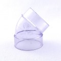 45 Degree Elbow with Extension - Clear PVC